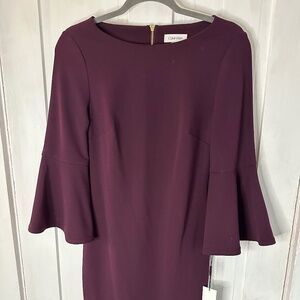 Calvin Klein Burgundy Bell Sleeve